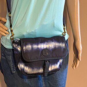 Tory Burch Nylon Tie-Dye Crossbody Bag Blue/White "Scout"